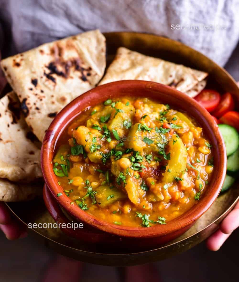 Lauki chana dal recipe bottle gourd with chana dal recipe SecondRecipe