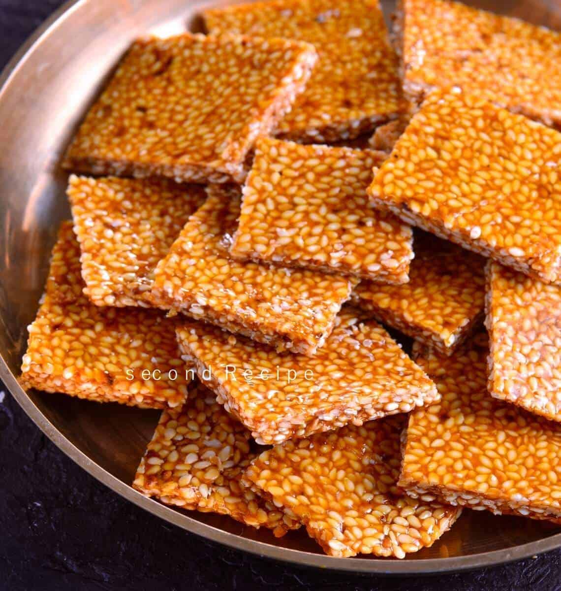 Til Patti recipe Sesame brittle Sesame chikki SecondRecipe