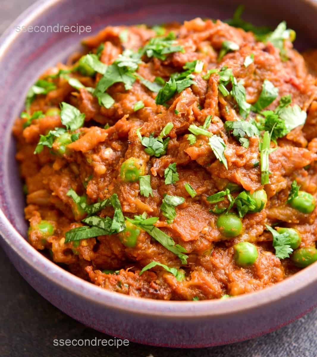 Baingan ka Bharta Air fryer baingan bharta SecondRecipe