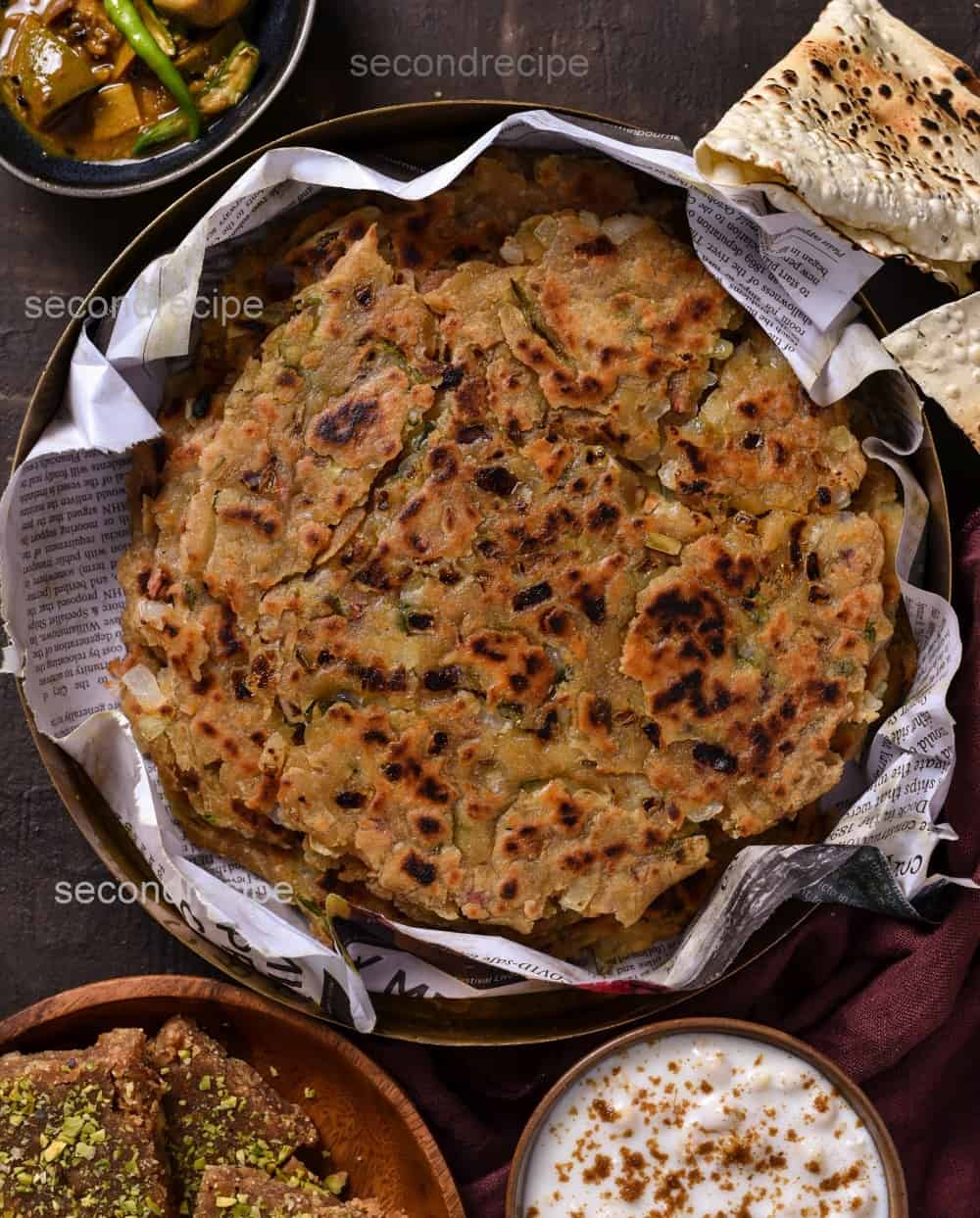 Sindhi Koki recipe Easy Onion flatbread recipe SecondRecipe