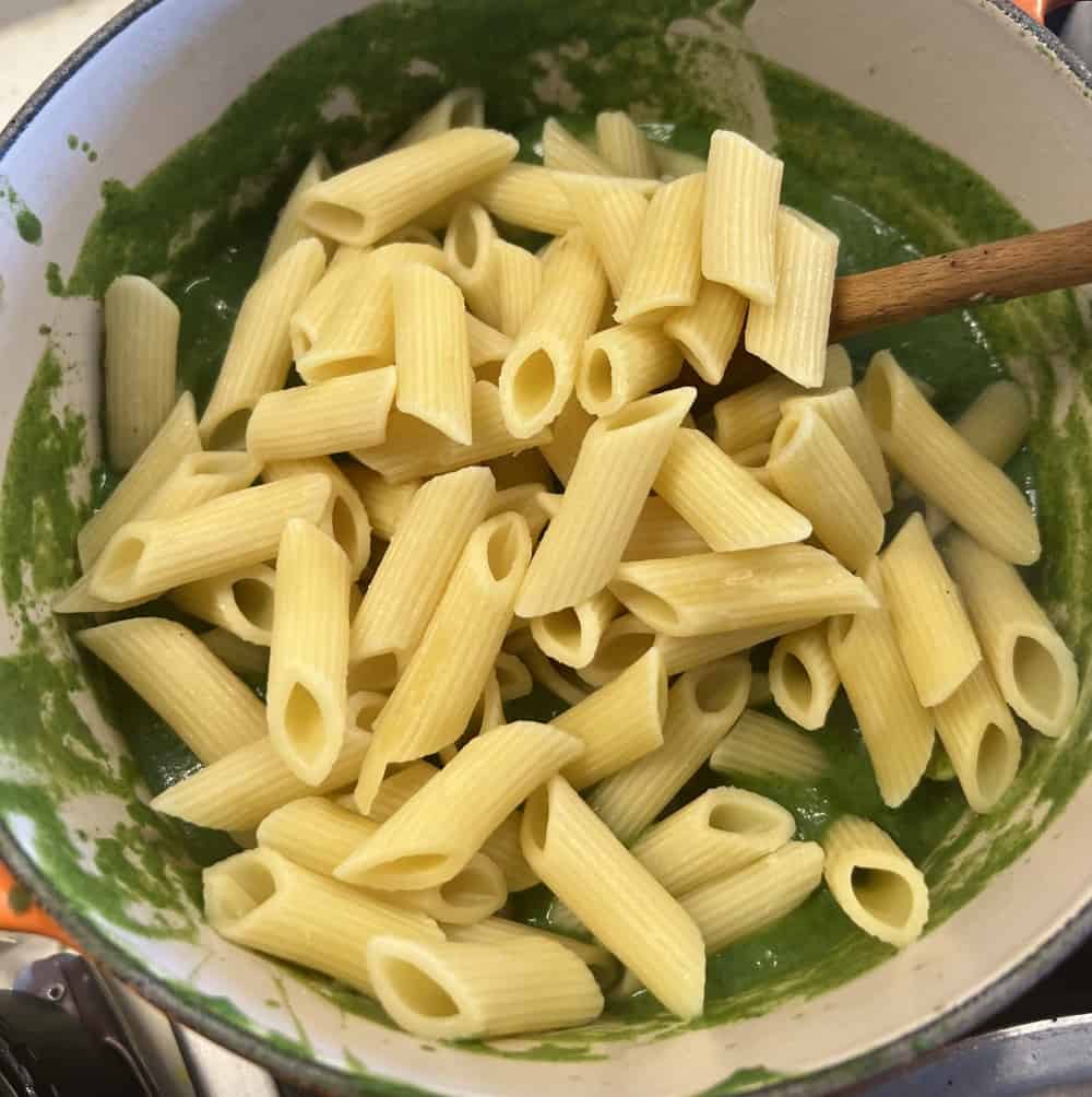 creamy vegan spinach pasta -easy one pot recipe - SecondRecipe