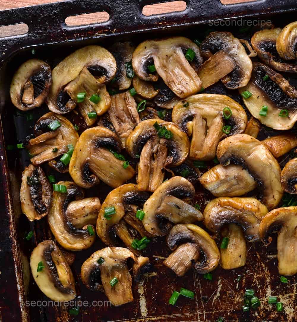 Air fryer mushroom recipe Air fryer mushrooms SecondRecipe