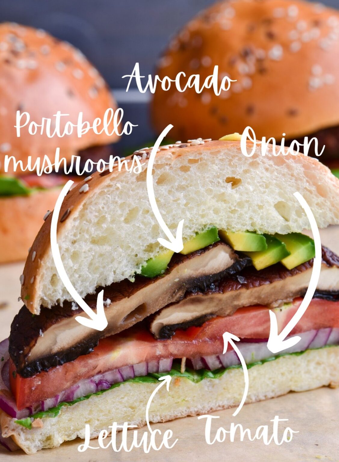 Air fryer mushroom burgers portobello mushroom burger SecondRecipe