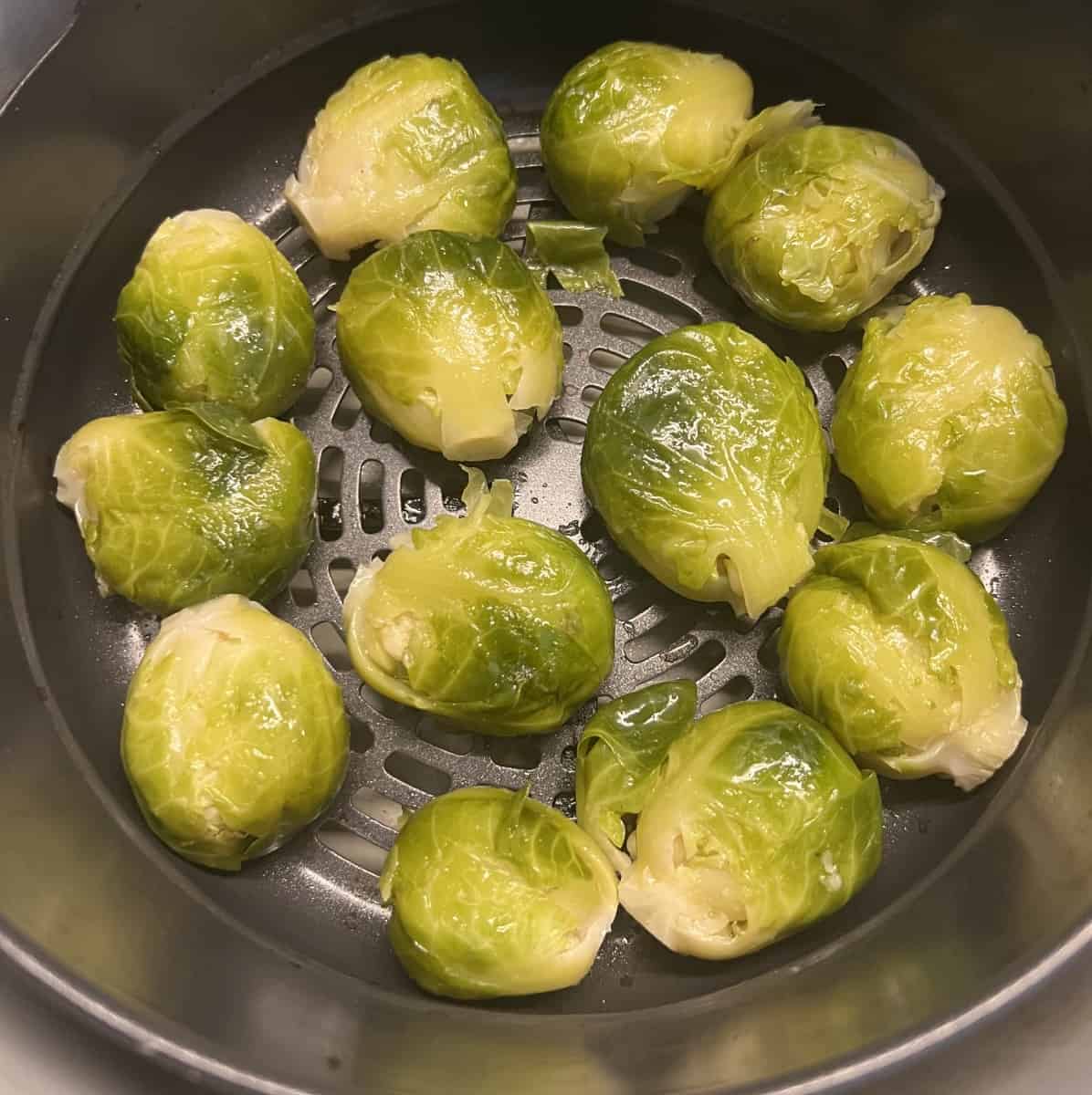Air fryer Brussel sprouts air fryer brussels sprouts SecondRecipe