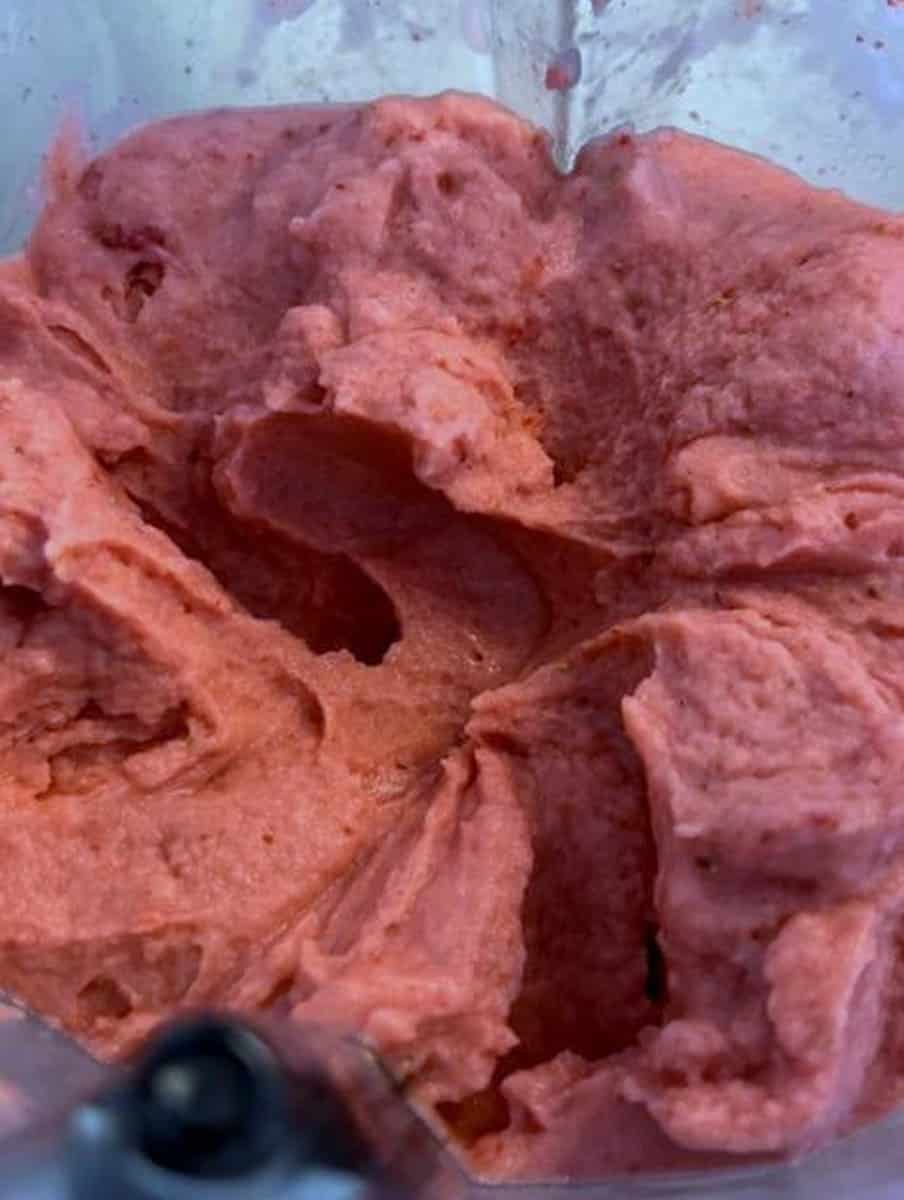 Frozen strawberry dessert Vitamix strawberry ice cream SecondRecipe