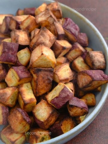 red sweet potato in air fryer