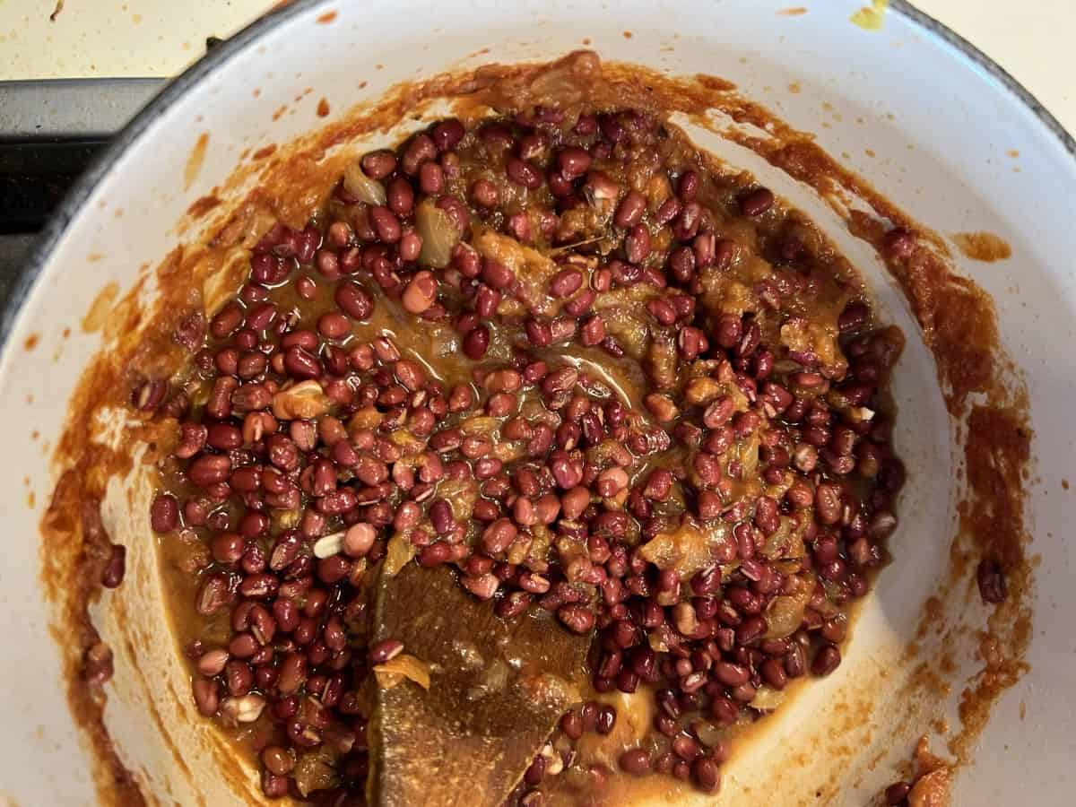 vegetable azuki bean soup vegan adzuki beans soup SecondRecipe