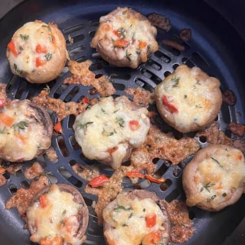 Airfryer stuffed mushrooms air fryer stuffed portobello mushrooms