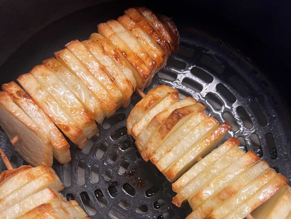 Air fryer Christmas potatoes potato christmas tree SecondRecipe