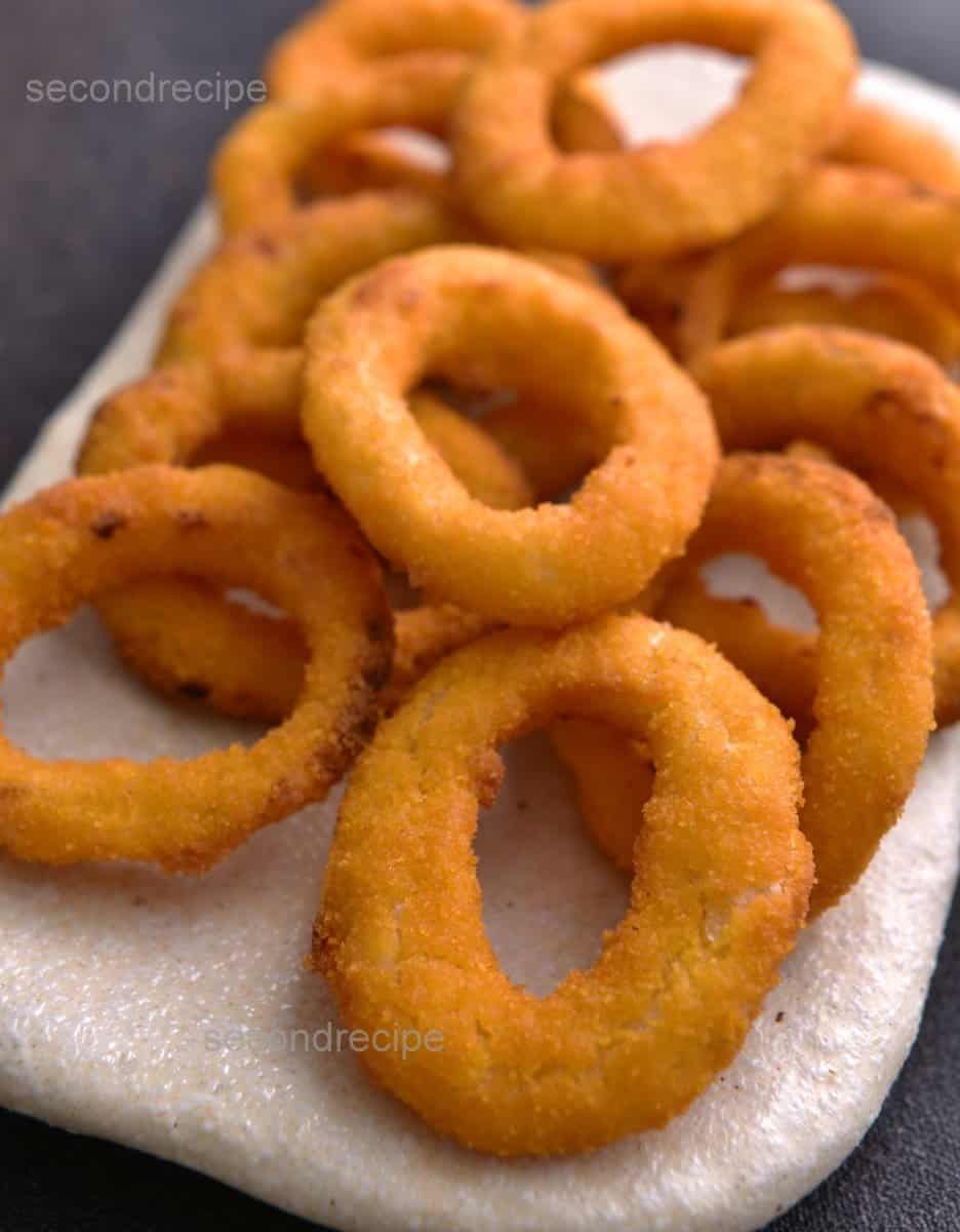 Air fryer onion rings air fryer frozen onion rings SecondRecipe