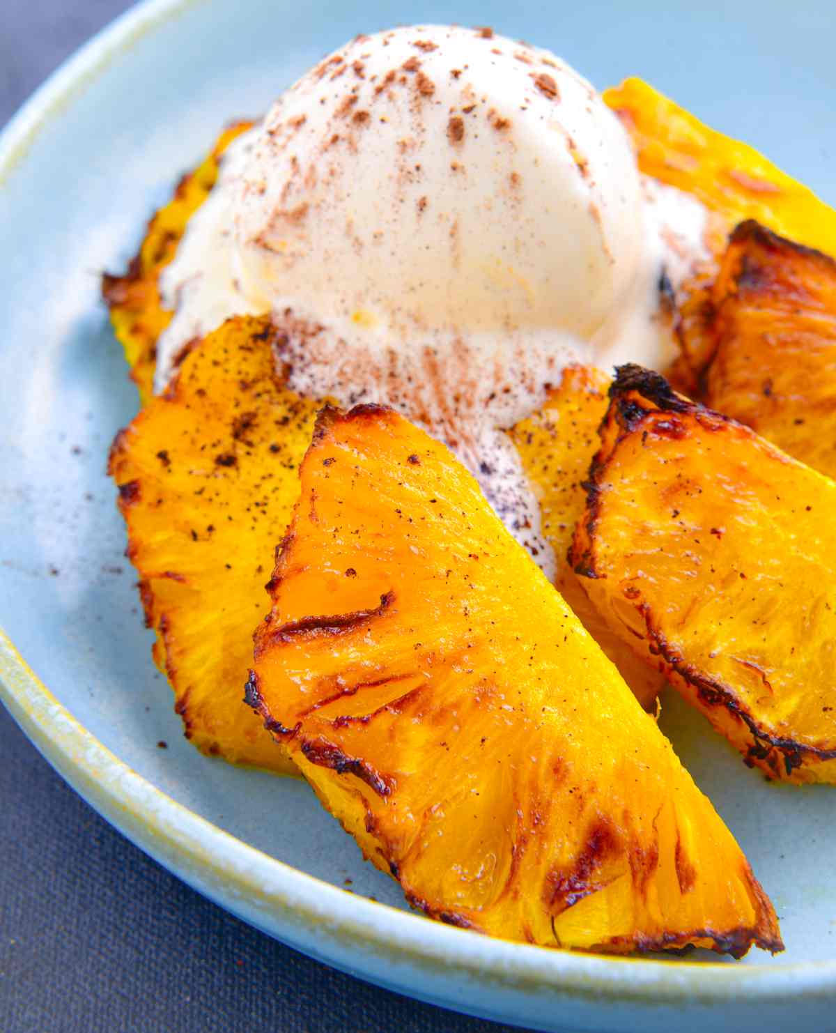air fryer grilled pineapple caramelized pineapples SecondRecipe