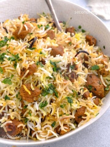 soya chunks biryani
