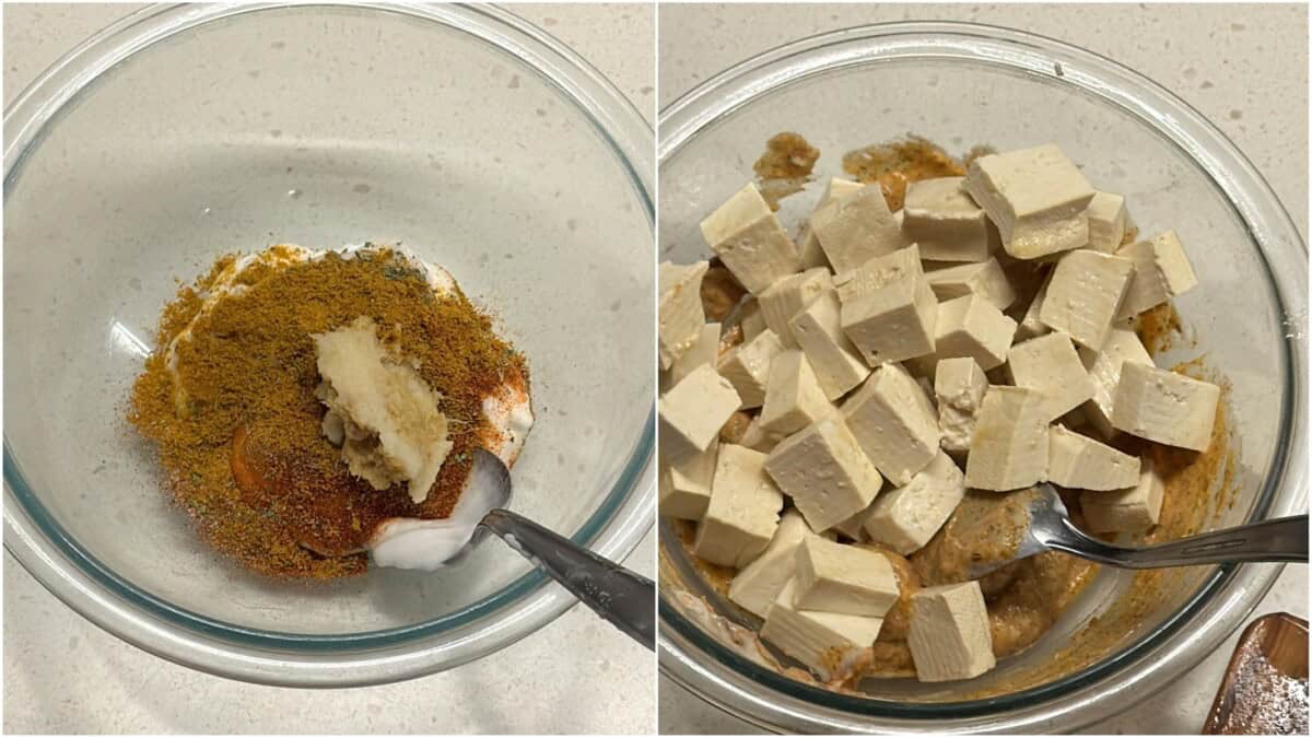 tofu biryani step 1 and 2