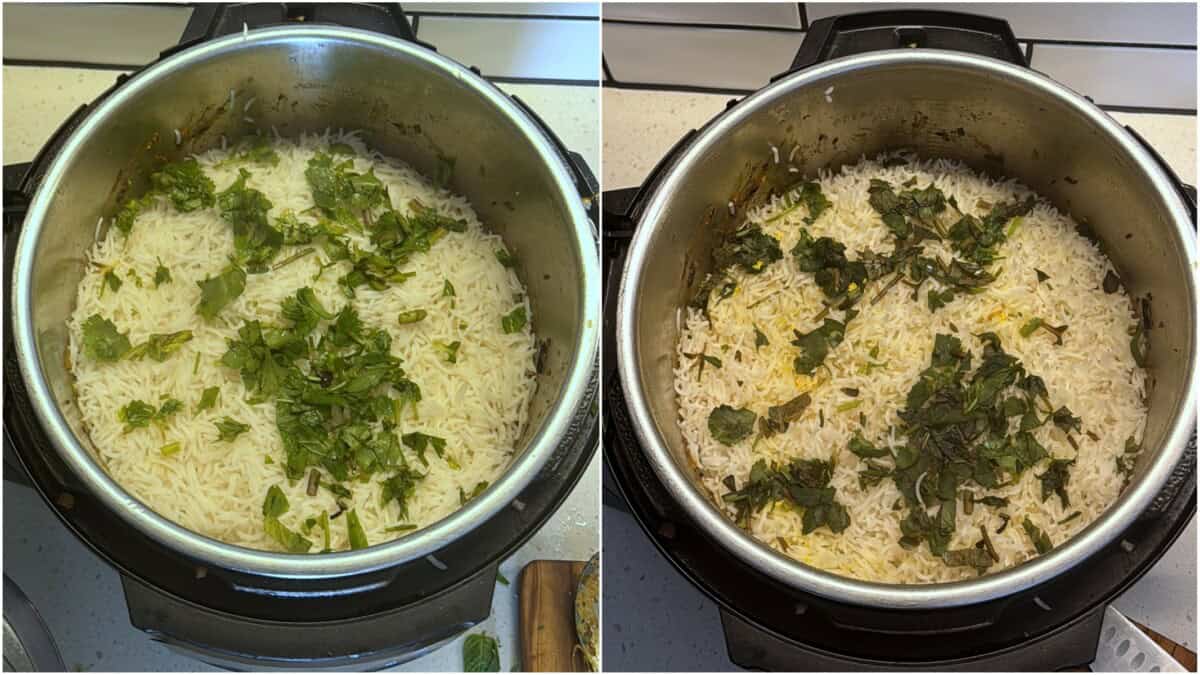 tofu biryani step 9 and 10