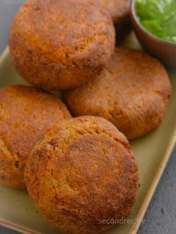 rajgira tikki with sweet potato