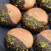 vegan sugar cooked chocolate dipped cookies