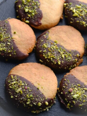 vegan sugar cooked chocolate dipped cookies