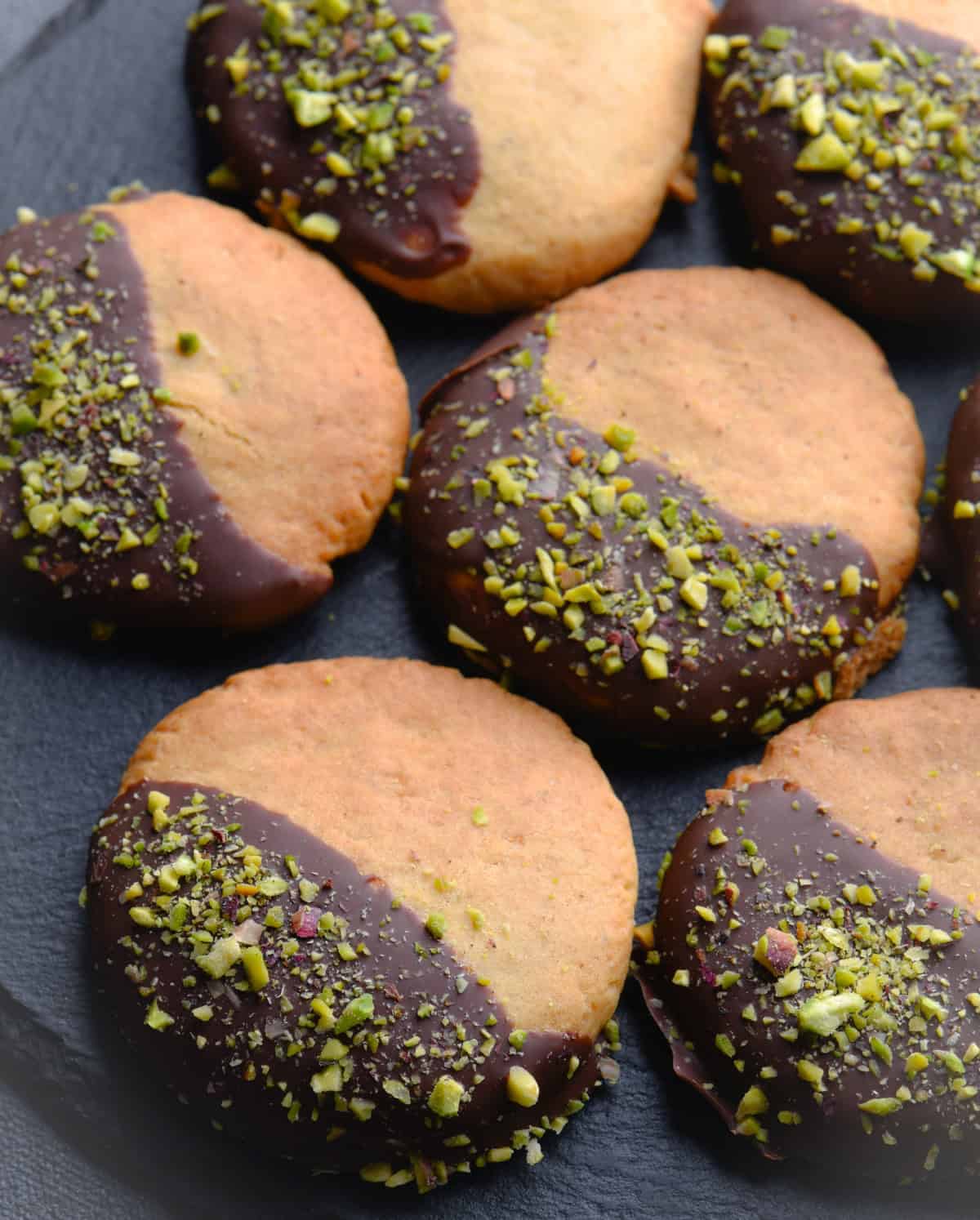 vegan sugar cooked chocolate dipped cookies