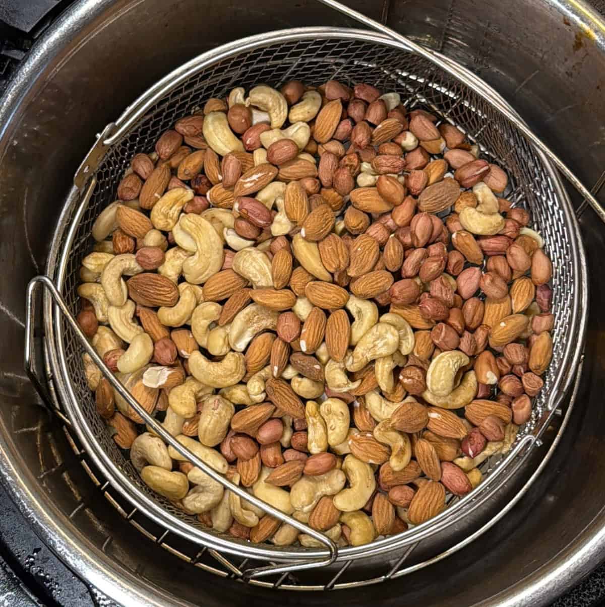 Roasted cashews and almonds for dry fruit chivda recipe