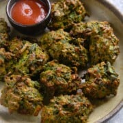 air fryer spinach pakora