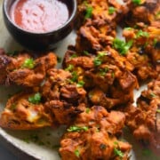 air fryer eggplant pakora