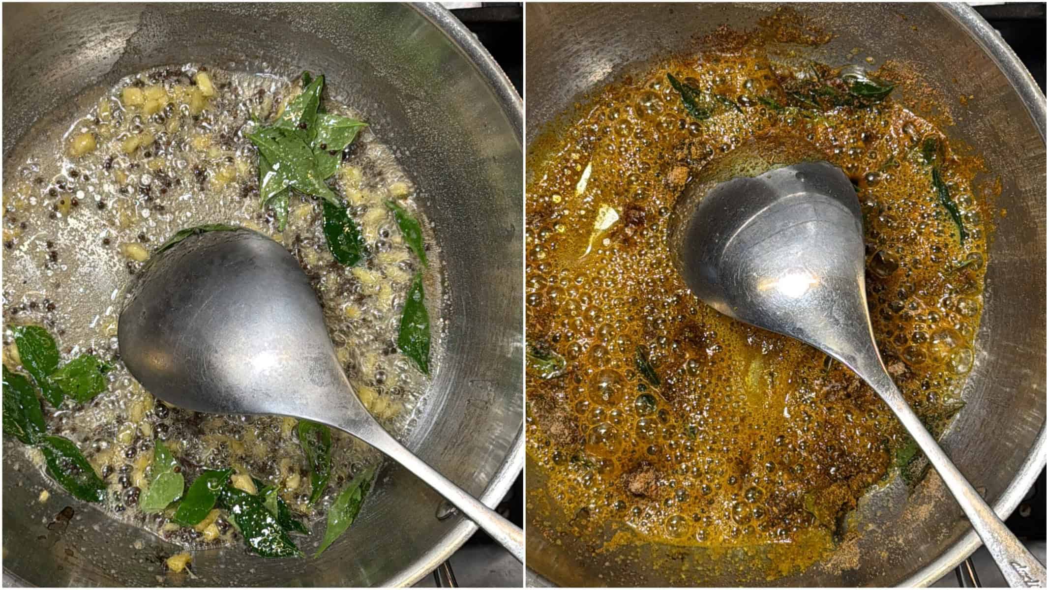 tempering and spices for air fryer vada pav