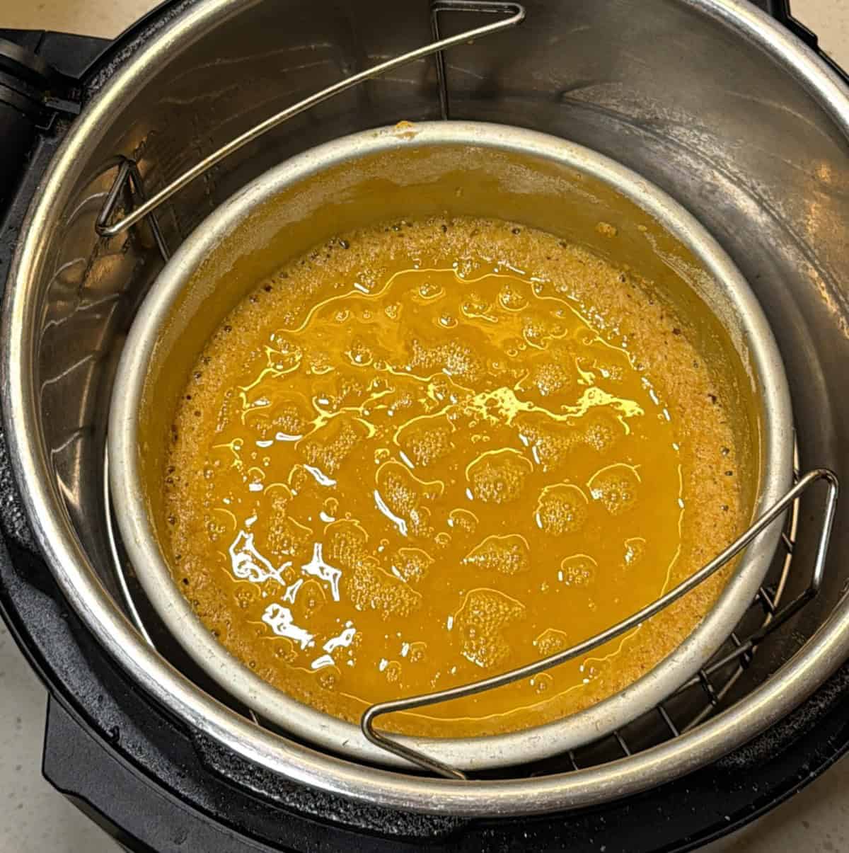 Golden roasted besan and ghee mixture for air fryer besan ladoo