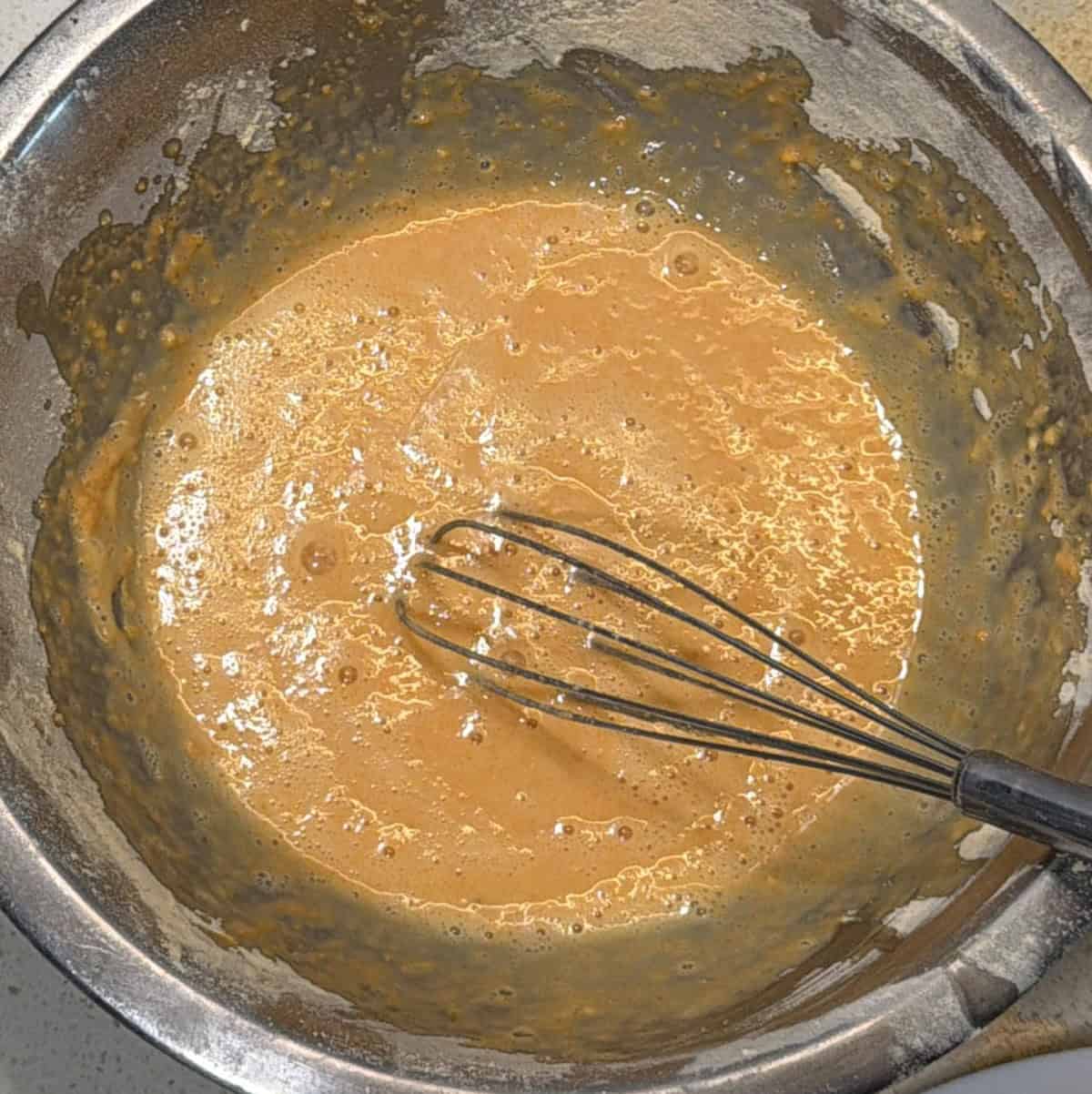 besan and red lentil flour batter for air fryer bread pakora