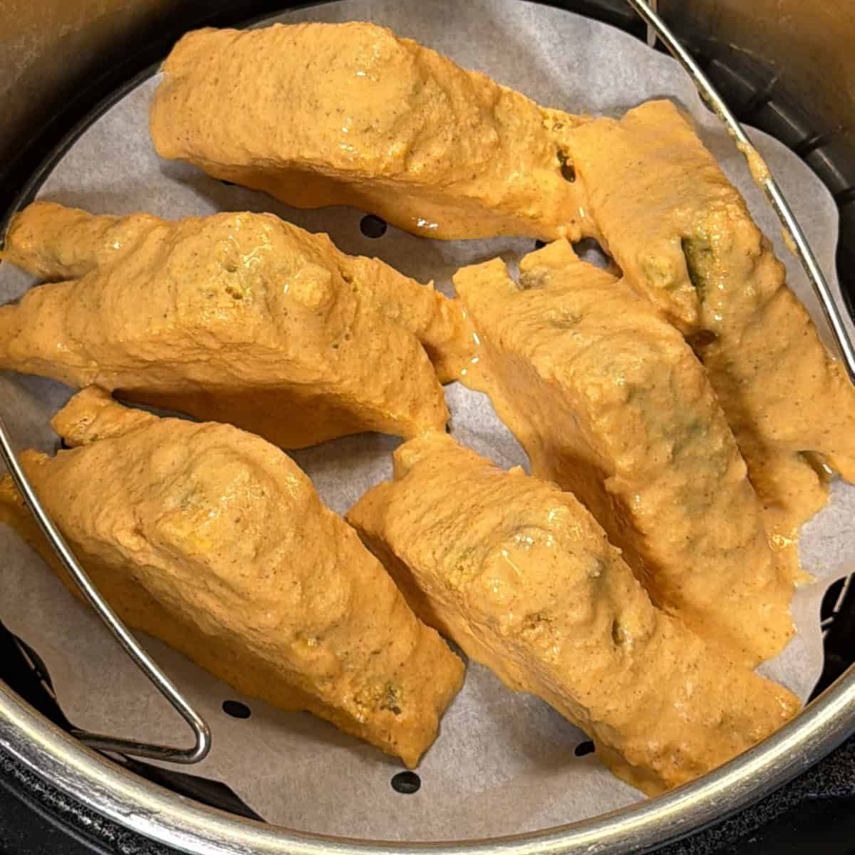 bread pakora in air fryer before cooking