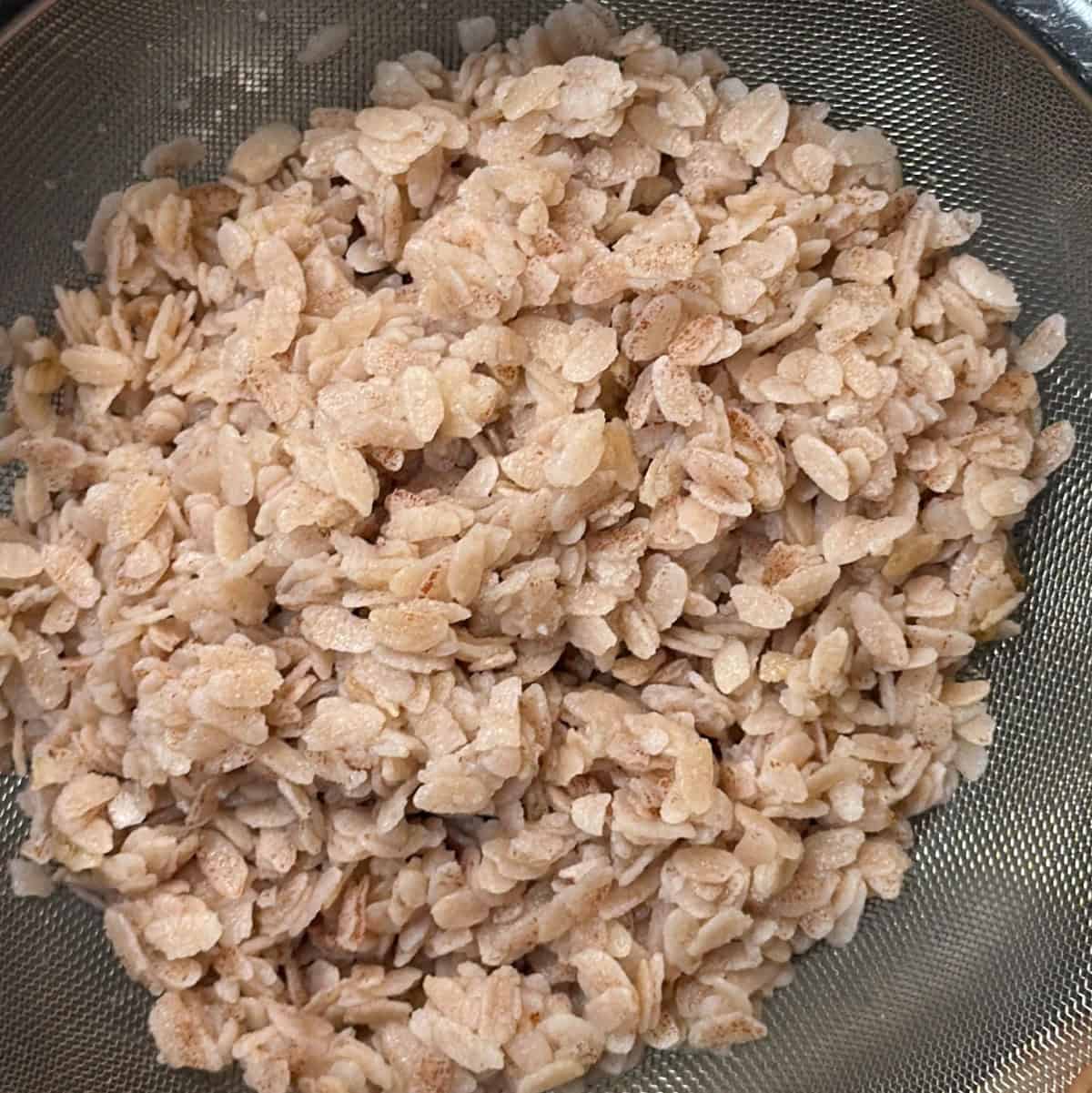Drained soaked poha for air fryer poha cutlet recipe