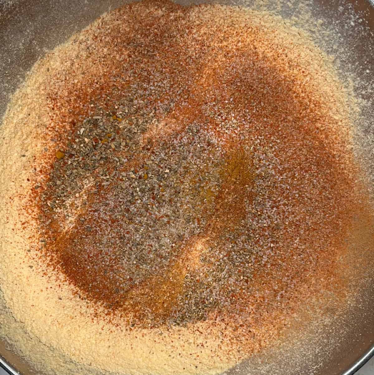 Seasoned flour mixture for air fryer namkeen