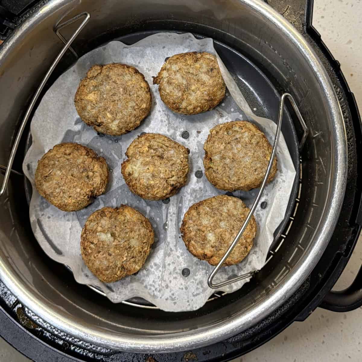 Cooked air fryer yam cutlets or suran tikki