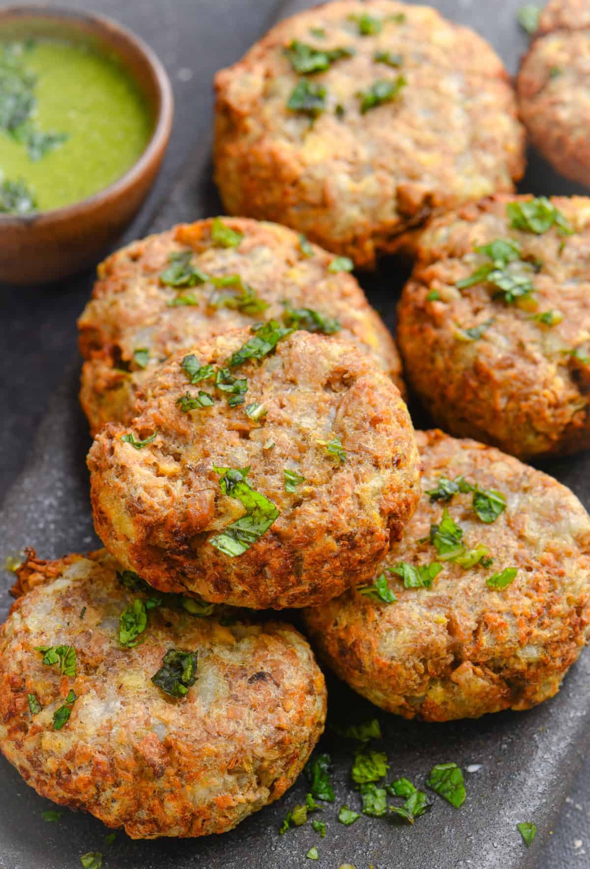 Air fryer yam cutlets made with elephant yam and potato